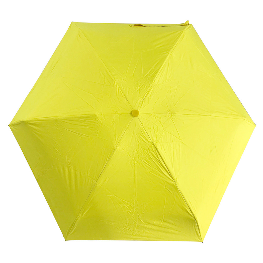 19 inch *6K High Quality Manual Open Five Folding Mini Capsule Umbrella with Custom Printing