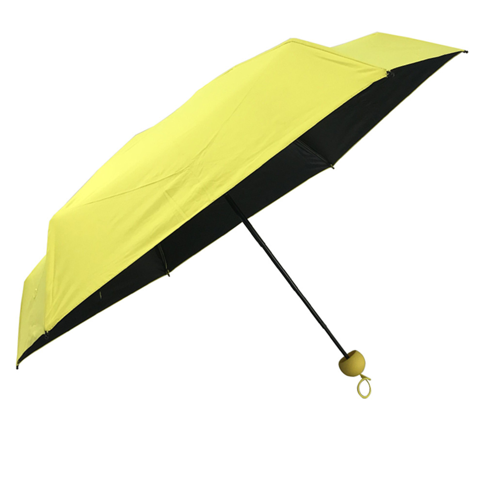 19 inch *6K High Quality Manual Open Five Folding Mini Capsule Umbrella with Custom Printing