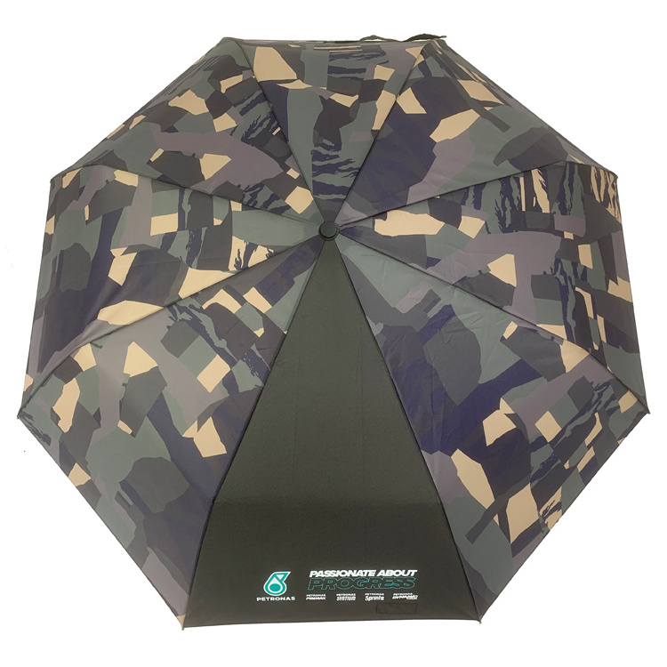 YUBO Camouflage Design Customization Printing Auto Open and Close 3 Folding Umbrella