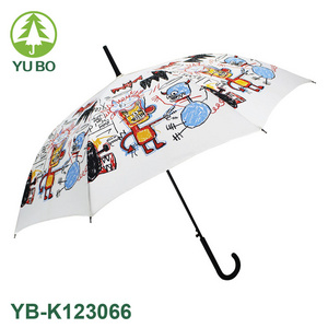 Standard Size 23 Inch Painting Umbrella Auto Pen Adult Umbrella with Printing Pattern