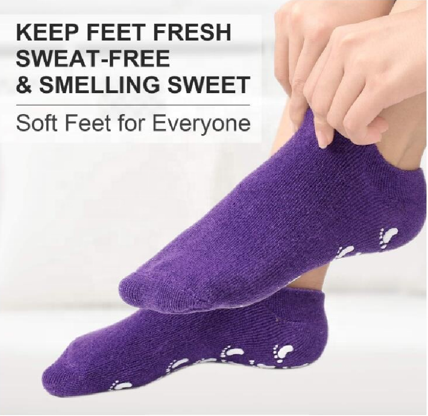 free sample Trade Assurance service OEM Moisturizing Spa Gel Socks silicone gel sock cooling gel sock