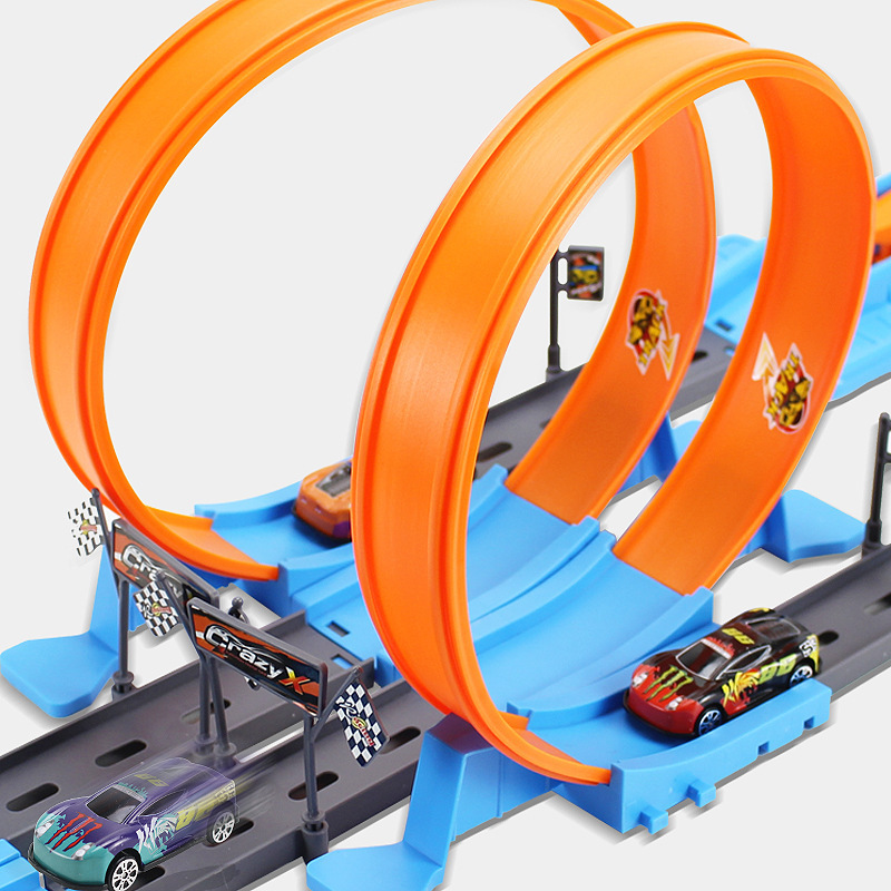 Yubon Diy ejection 360-Degree Loops Slot track car children's interactive toys children's gifts for Boy kids 2024