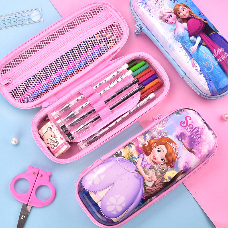 Kawaii Princess Durable and Dirt Resistant Pencil Case for Boys and Girls Large Capacity Multifunctional Stationery Pencil Box