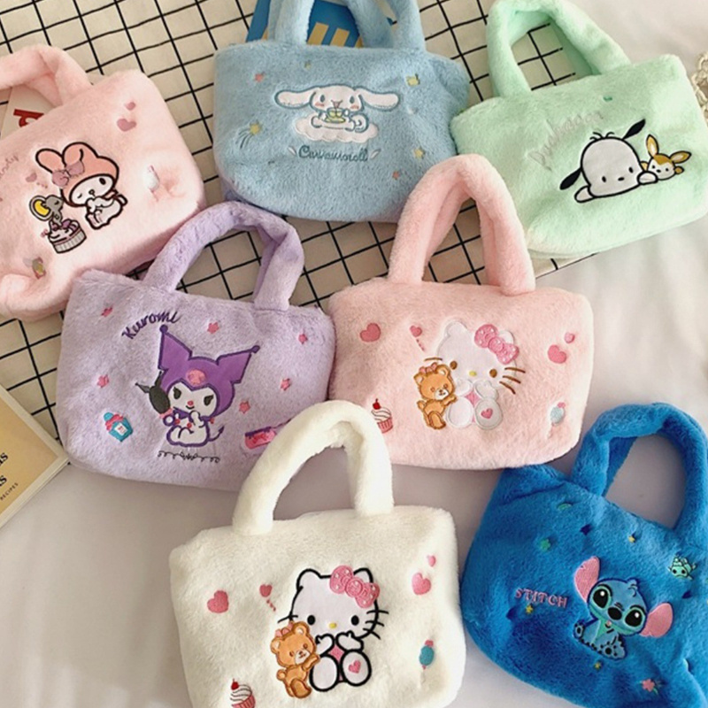 Yubon Cartoon Plush Handbag for Children and Girls Cute Kunomi Melody Anime Handbag Kids Shoulder Bag custom Wholesale of Gifts