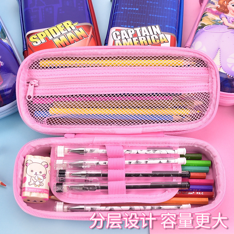 Kawaii Princess Durable and Dirt Resistant Pencil Case for Boys and Girls Large Capacity Multifunctional Stationery Pencil Box