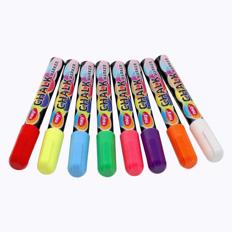 Professional Premium 6mm Liquid Chalk  Writing Board Marker Highlighter pens set For Chalkboard Whiteboard Car Glass 8 colors