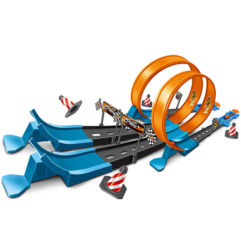 Yubon Diy ejection 360-Degree Loops Slot track car children's interactive toys children's gifts for Boy kids 2024