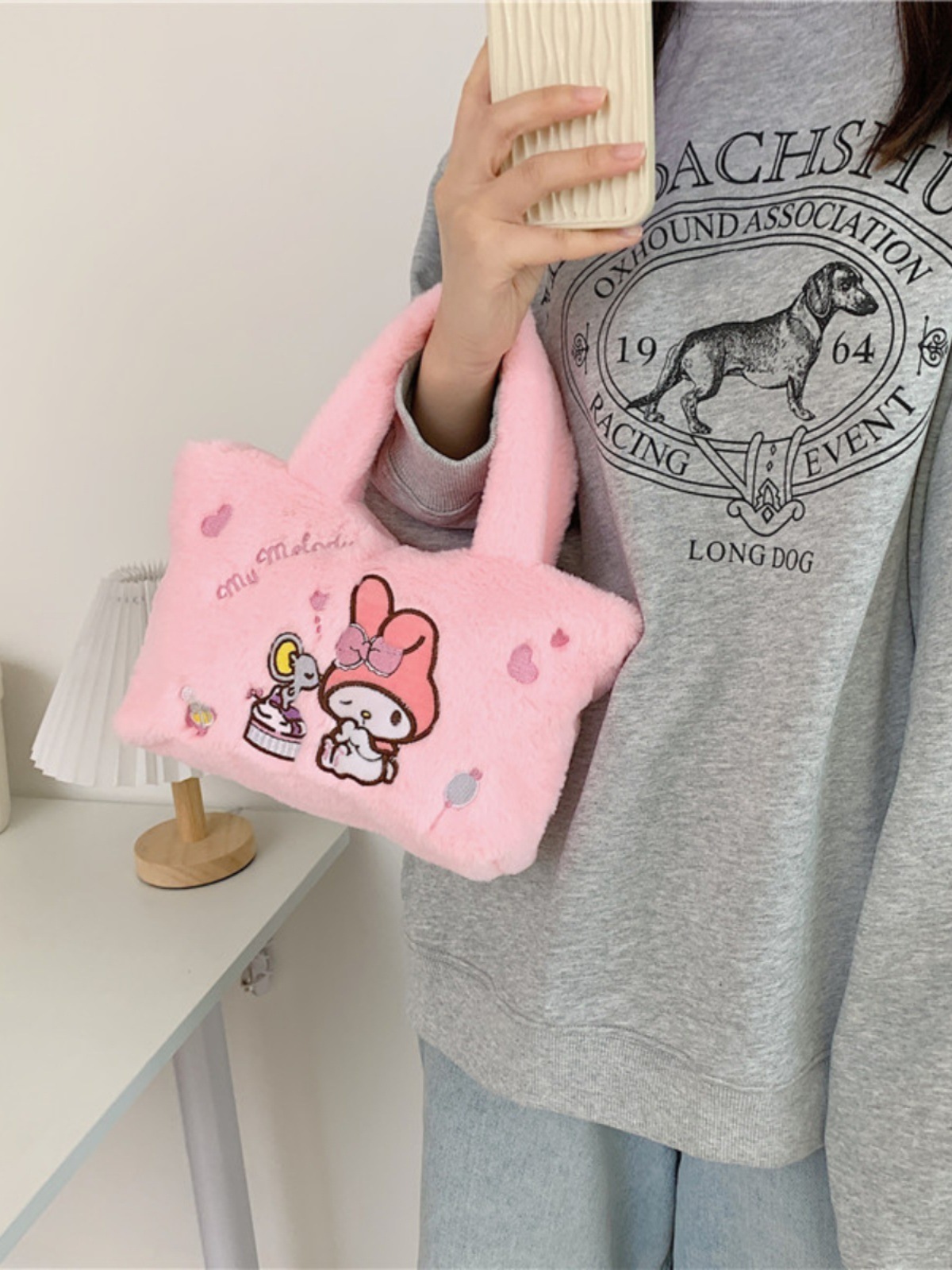 Yubon Cartoon Plush Handbag for Children and Girls Cute Kunomi Melody Anime Handbag Kids Shoulder Bag custom Wholesale of Gifts