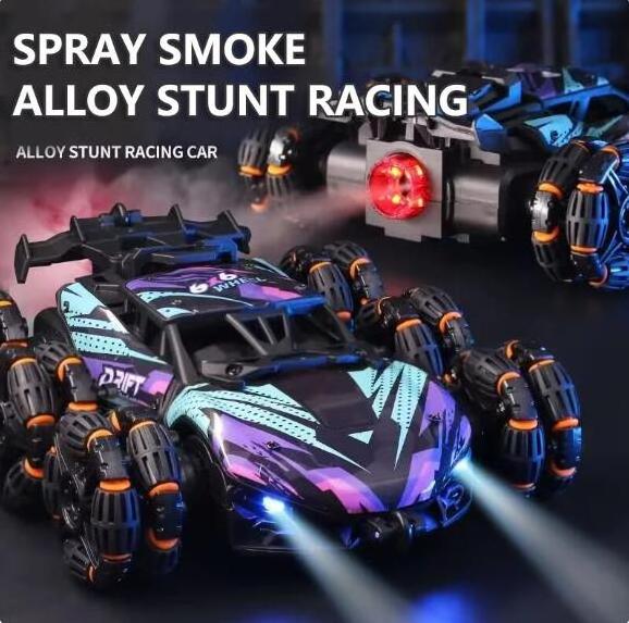 Yubon Six Wheels RC Car Toy Spray Twisting Stunt Drift Car Remote Controlled Cars RC Toys for Children Adults Remote Controlled