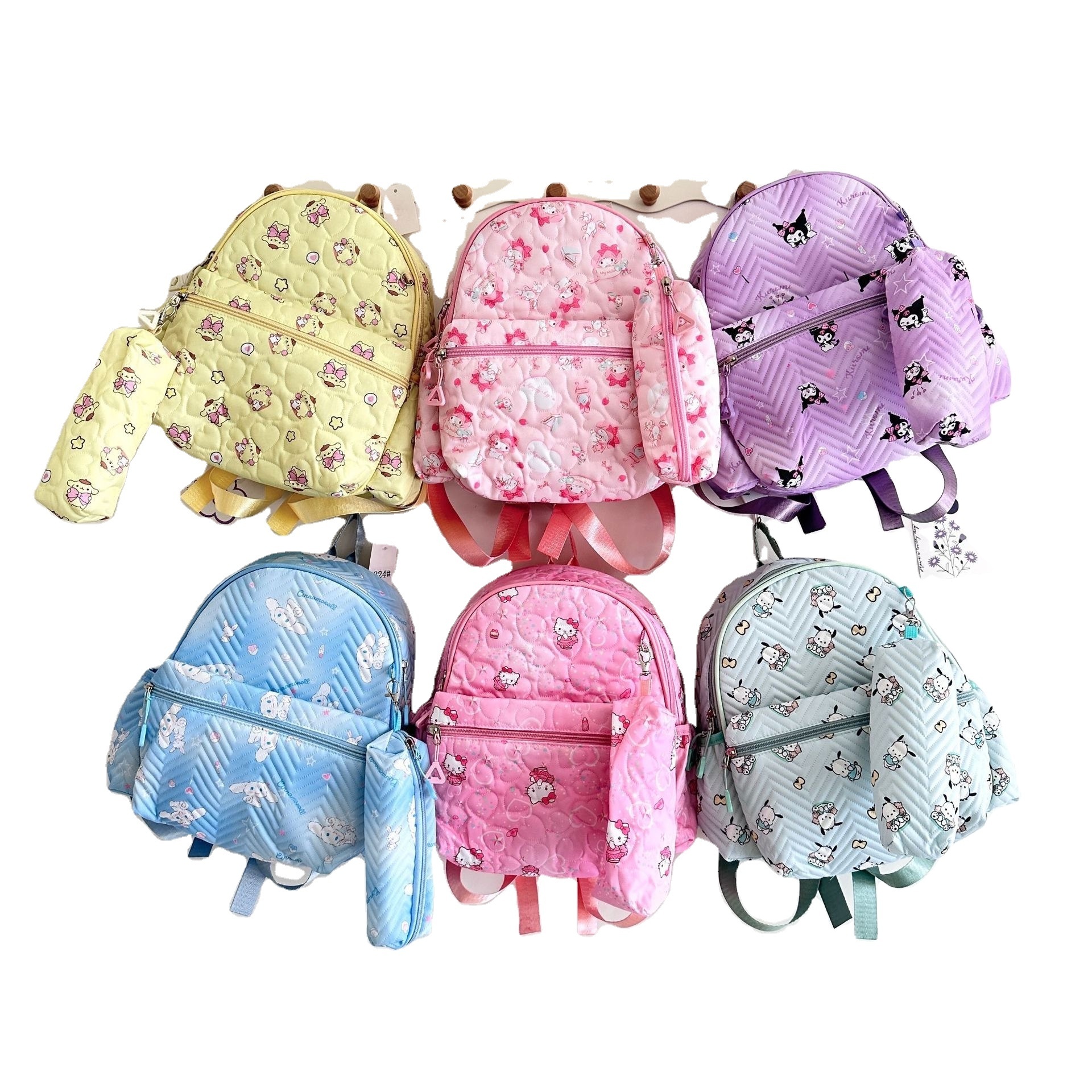 Yubon Cartoon Sanrioed Bag Kids Kindergarten Kuromi Kitty School Backpack Cartoon Cute Children Primary School Bags Backpacks