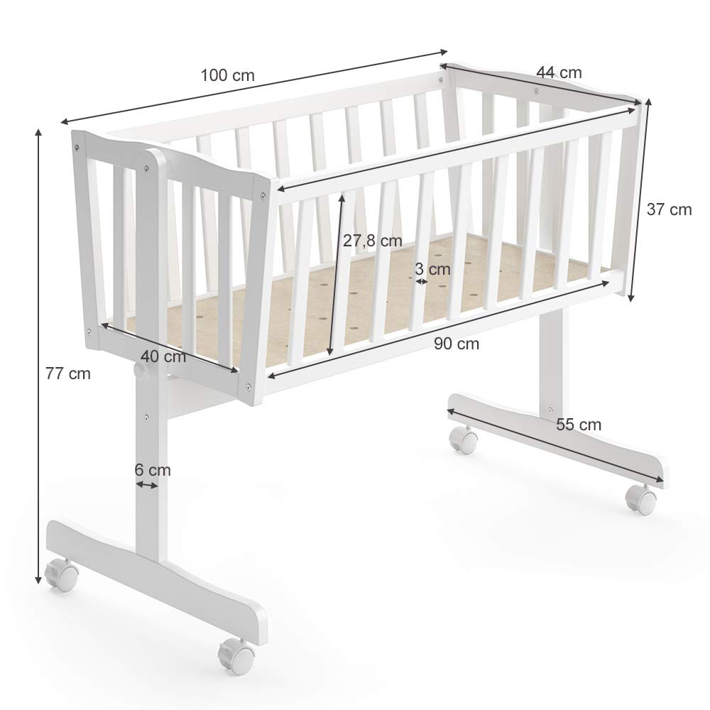 newborn bassinet wooden rocking bed baby cot bed baby cradle swing bedside bassinet for baby