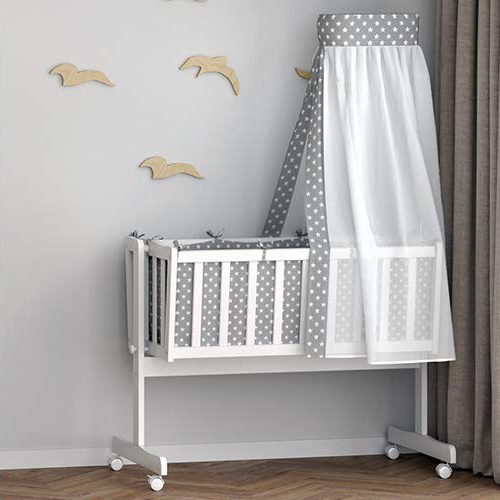 modern wooden Baby Crib cot bed automatic baby cradle swing for new born