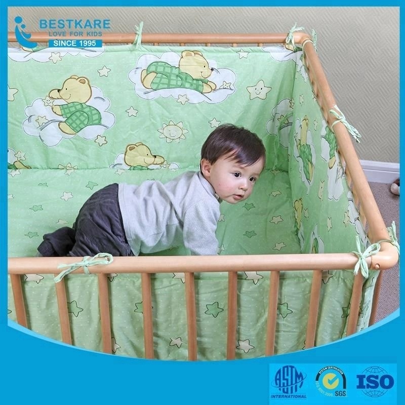 hotsale European Wooden Kids Play Center Yard adjustable Baby square Playpen bed wholesale