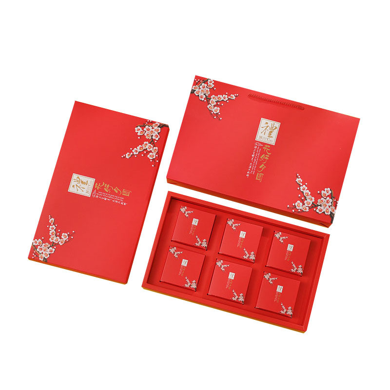 wholesale custom four grain pack mooncake box disposable food paper box