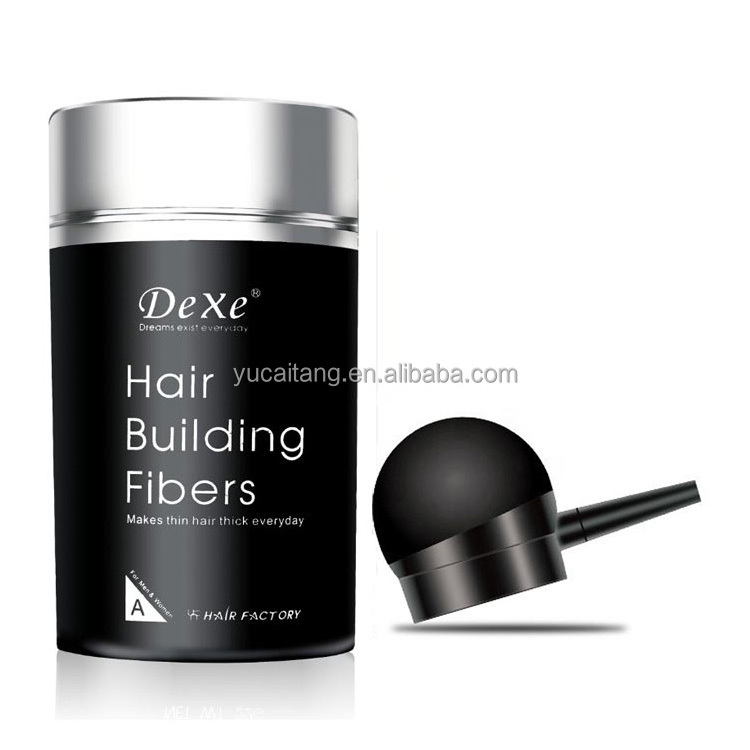 Dexe Natural Concealing Thickening Hair Fiber Spray Applicator and pump Hair Building Fiber Kit