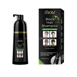 dexe subaru two in one bottle herbal magic fast vip black hair color shampoo instant hair dye