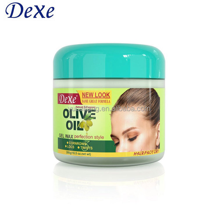 Dexe Private label Natural Olive Oil for hair edge Control Private label 300g hair wax original factory oem