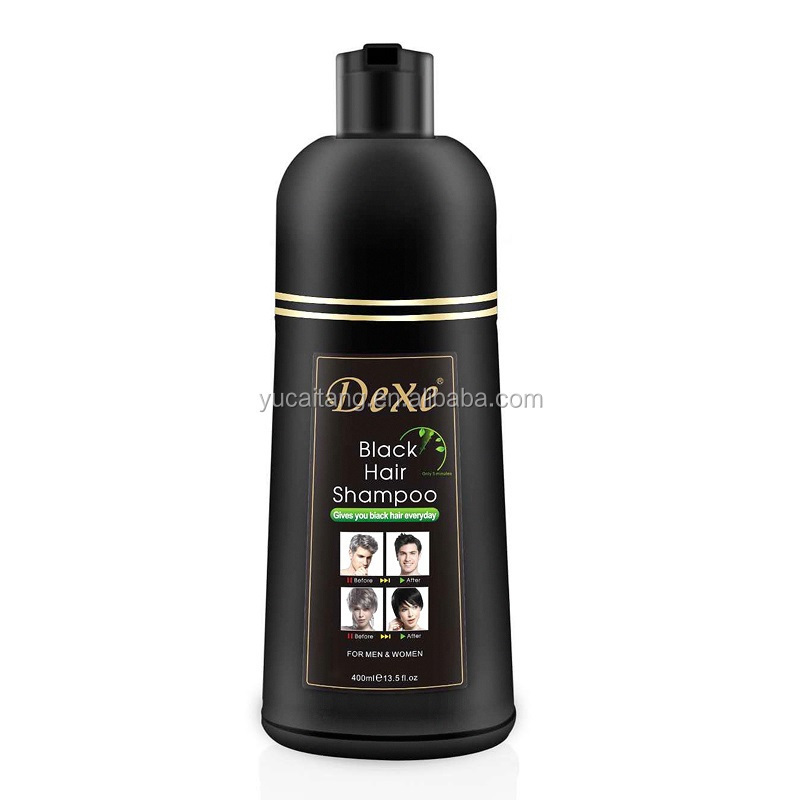 Dexe 200ml 400ml Natural Black no ammonia Ppd Free Hair Dye Without Chemicals Dye Hair With Shampoo