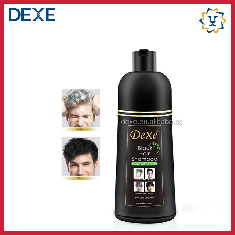 Dexe 200ml 400ml Natural Black no ammonia Ppd Free Hair Dye Without Chemicals Dye Hair With Shampoo