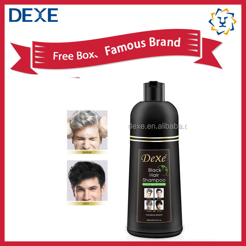 Dexe 200ml 400ml Natural Black no ammonia Ppd Free Hair Dye Without Chemicals Dye Hair With Shampoo