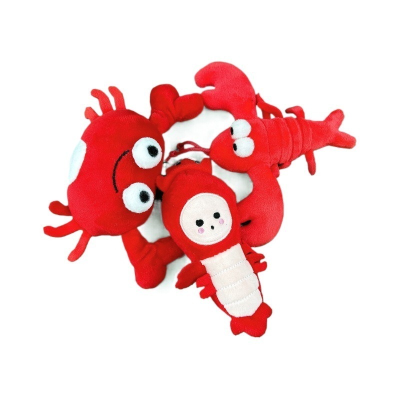 Factory Keychains Mini Crab Lobster Sea Animals Stuffed Toys Life For Kids Plush Crab