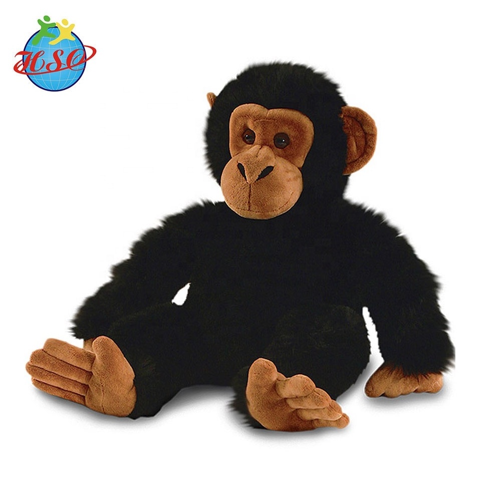 Custom Stuffed Big Black Apes Model Monkey Plush Toy