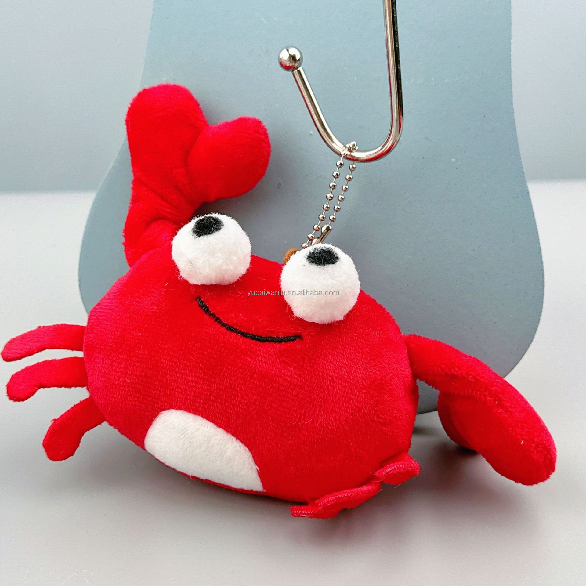 Factory Keychains Mini Crab Lobster Sea Animals Stuffed Toys Life For Kids Plush Crab