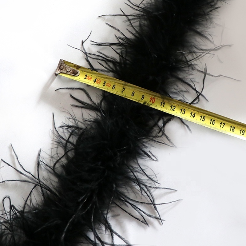 Wholesale Feather Boas Cheap Sale Ostrich Feathers Boa 1-20-30ply Plumas Trim fabric for Crafts, pajamas, Dress cuffs