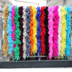 2M Wholesale Multi-Colored Fluffy Turkey marabou boa feather compact for Decoration and Carnival costumes