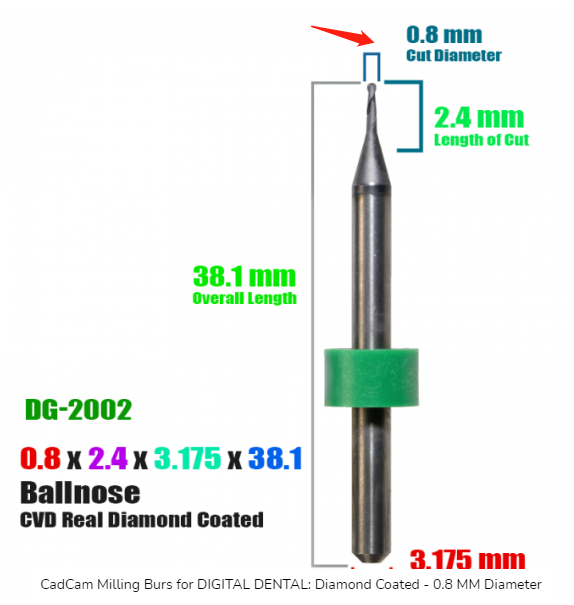 Cross Cut  diamond lab burs dental for milling machine cadcam lithium disilicate