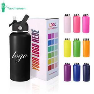 Water Bottle Customized 32 oz Stainless Steel Insulated Termo Botellas Gym De Agua Thermal Water Bottle Vacuum Flask