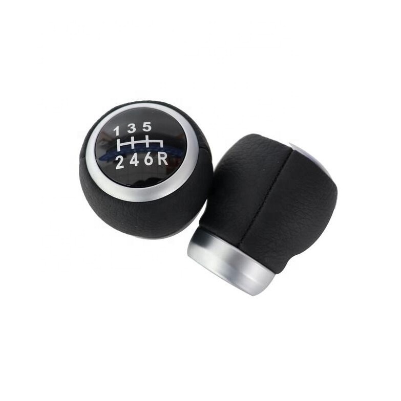 Custom Cool 5 Speed Satin Leather 6-speed Shift Gear Knob For Subaru Carcon 2009 Forester Sti Legacy Impreza Gc8