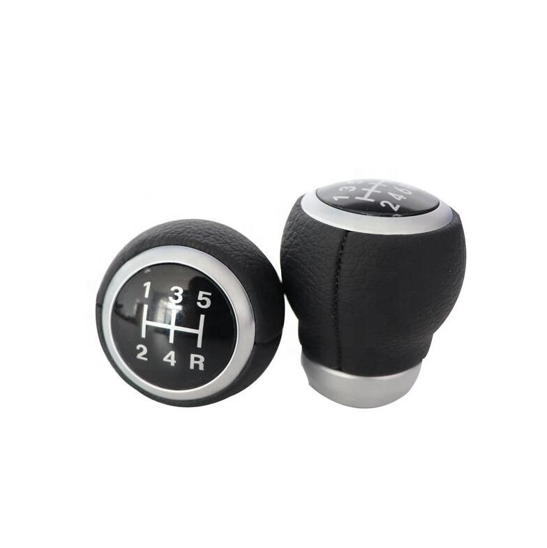 Custom Cool 5 Speed Satin Leather 6-speed Shift Gear Knob For Subaru Carcon 2009 Forester Sti Legacy Impreza Gc8