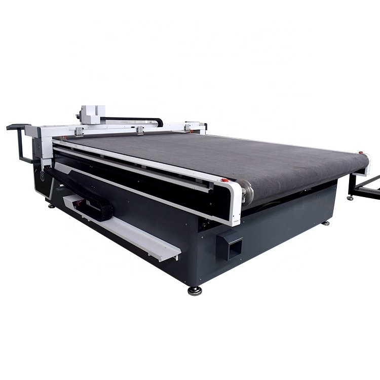 High quality automatic CNC automatic feeding fabric apparel cloth t-shirt sofa cover leather cutting machine with round knife