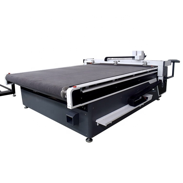 High quality automatic CNC automatic feeding fabric apparel cloth t-shirt sofa cover leather cutting machine with round knife