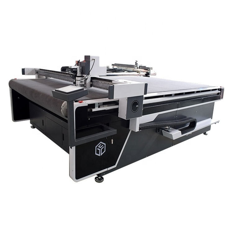 High quality automatic CNC automatic feeding fabric apparel cloth t-shirt sofa cover leather cutting machine with round knife