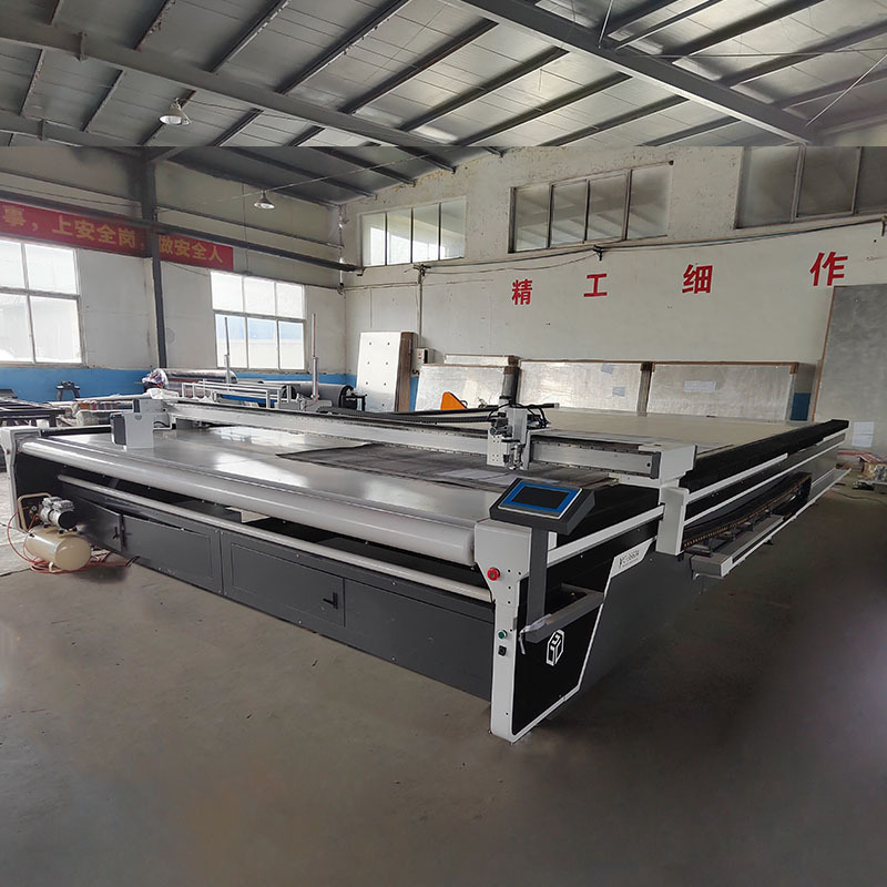 CNC roller blinds zebra shade cutting table 3660 big sale oscillating knife machine for sale