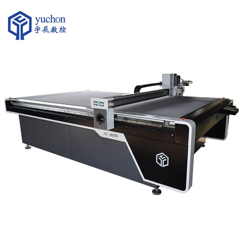 Yuchon Fabric Cutter CNC Automatic Vibration Knife PVC EPE Foam Sponge Cardboard Rubber Textile Leather Fabric Cutting Machine