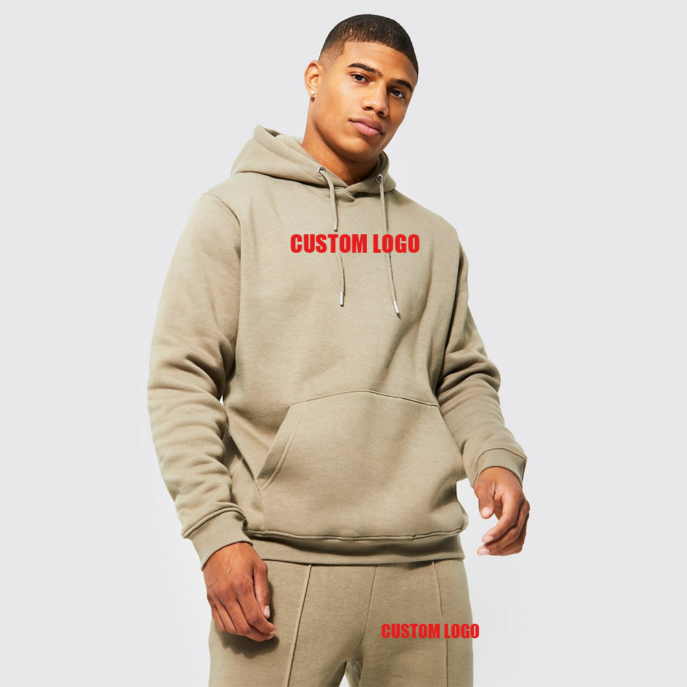 sportswear sweatsuits french terry joggers heavyweight oversized hoodies set custom logo flare sweatpants tracksuit for men