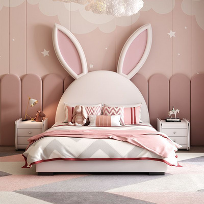 bedroom furniture home camas king size bed up-holstered queen cama lit complet luxury bed frame bett rabbit kids bed for girls