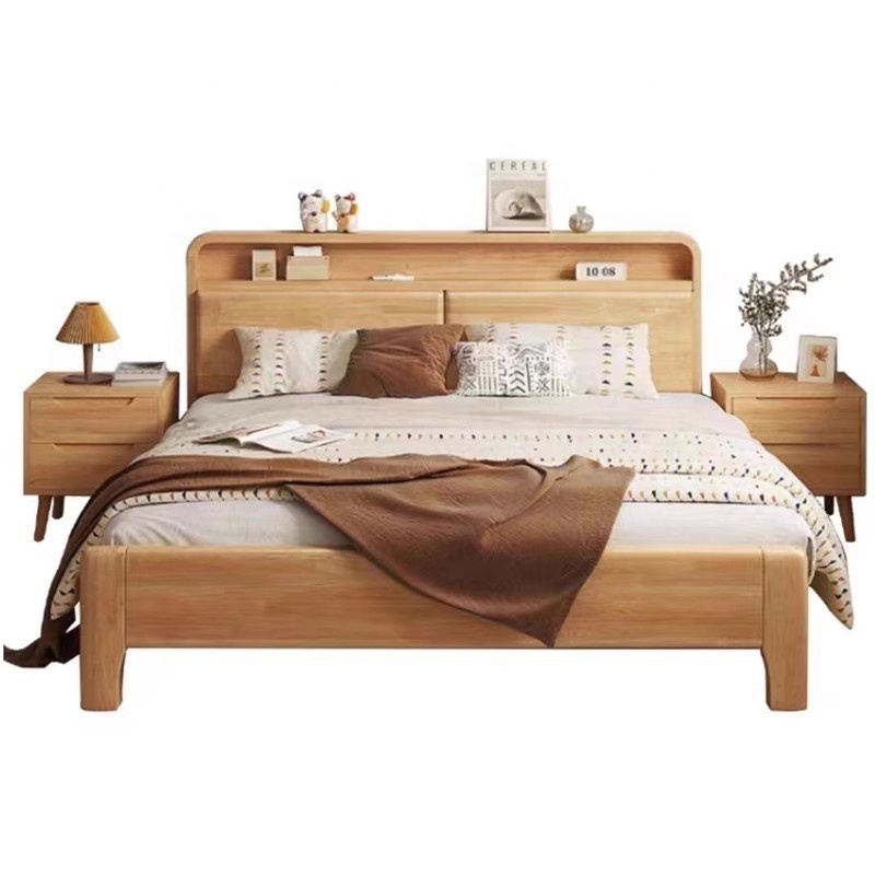 bedroom furniture lit complet luxury bed wooden queen frame storage letto Home cama matrimonial bett king size bed Lit en bois