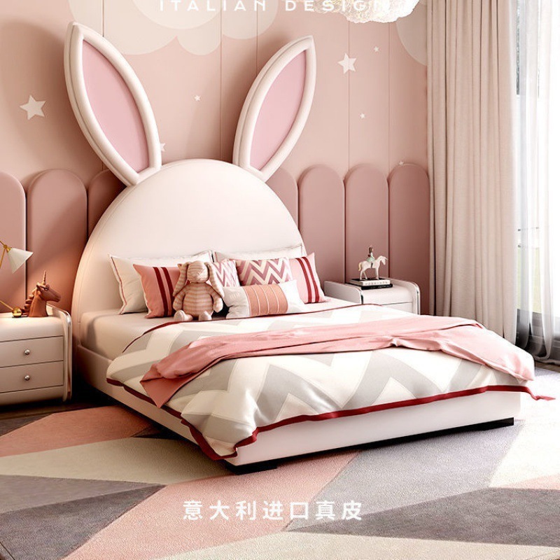 bedroom furniture home camas king size bed up-holstered queen cama lit complet luxury bed frame bett rabbit kids bed for girls