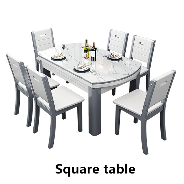 marble dining table set mesa de jantar dining room furniture Home  extendable table a manger complet mesas de comedor Concrete