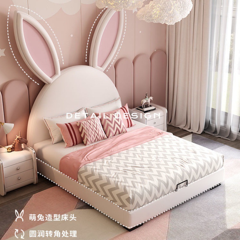 bedroom furniture home camas king size bed up-holstered queen cama lit complet luxury bed frame bett rabbit kids bed for girls