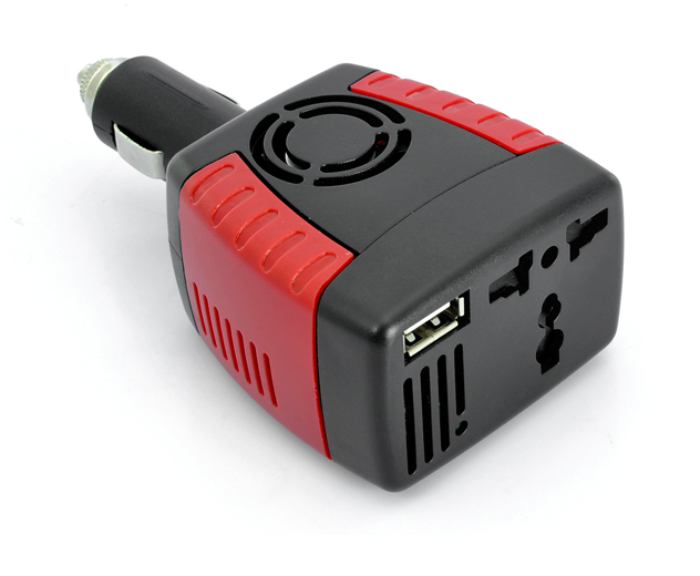 150W vehicle-mounted inverter car cigarette lighter charger is suitable for mobile phone charging from 12V to 110V-220V