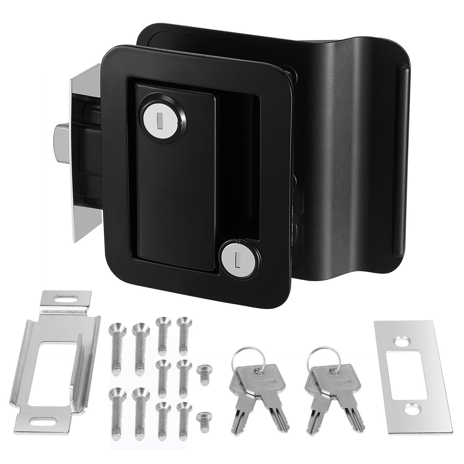 RV Travel Trailer Entry Door Lock with Paddle Deadbolt Fits Camper, Travel