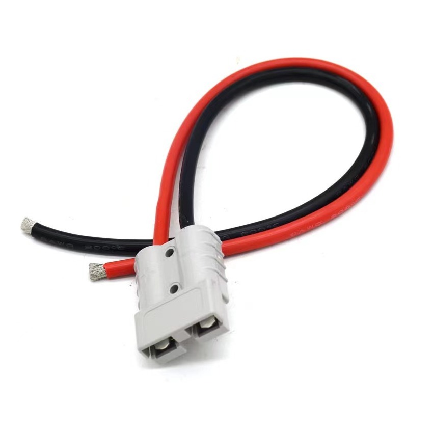 Battery Connectors plug with cable Electric forklift battery charging cable 175A high current connector extension cable