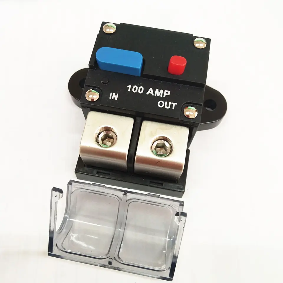 200 Amp Circuit Breaker Motor Car Stereo Audio Inline Fuse Block Holders Inverter Switch for Automotive RV Marine Boat Truck