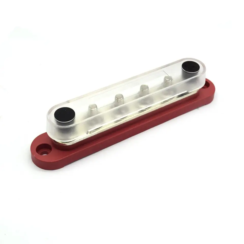 6 x M8 Heavy-duty Busbar Bus Bar 100A 200A 300A Terminal Block With Cover For Car Marine Boat Car