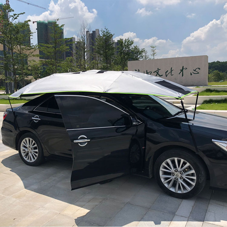 2 in 1 Automobile Protection Car Umbrella Sunproof Sun Shade  Cover Universal Automatic Car Tent